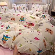 Cartoon Ultraman Crayon Shin Chan 4 IN 1 Bedding Sets Dormitory Bedroom Comforter Cover Flat Bedshee