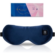 Hot Eye Mask USB Rechargeable [100% Luxury Silk for Summer Dryness] SALUA Eye Mask Navy　direct japan