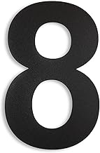 KTC-HOME - Premium House Number Black Including Mounting Material - Powder Coated - Arial - Height 2