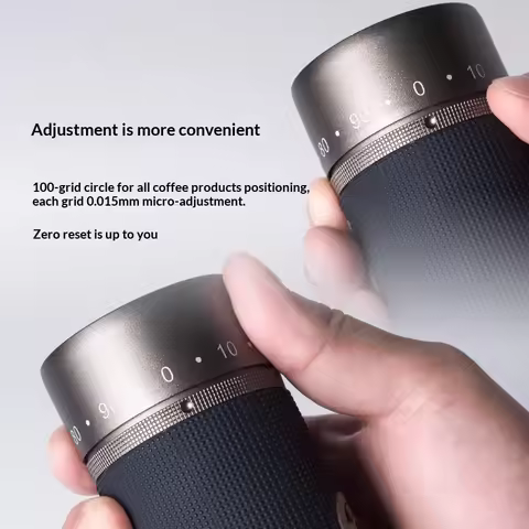 New Kingrinder K7 Manual Coffee Grinder Capacity 35g Titanium Tapered Burr Magnetic Attraction Powde