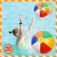 MUIMISC ♥ ลูกบอลชายหาดแบบเป่าลมขนาด 26 ซม. ลูกบอลเด็กเล่น ลูกบอลสีเป่าลม บอลเป่าลม