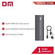 DM M.2 NVME NGFF Dual Protocol SSD to USB 3.2 GEN 2 Type-C Converter Adapter Enclosure HD1300 DM M.2