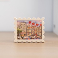 【拼風景磁鐵-懷舊大稻埕】台灣紀念品 / 郵票磁鐵 / 12片拼圖