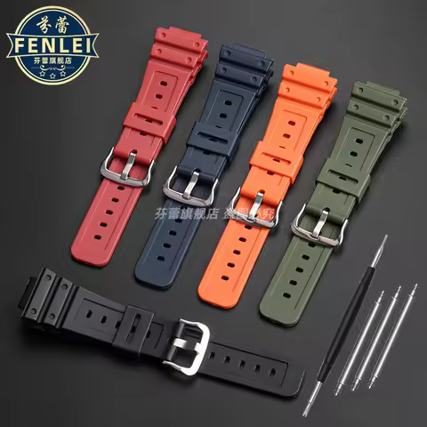 16mm Silicone Bracelet For Casio G-Shock GW-5000/B5600/M-5610 DW5600e GLX-5600 Resin Rubber Strap Wa