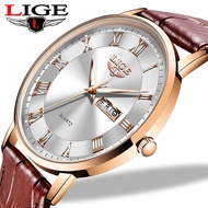 Brand LIGE Women Watch Rose Gold Montre Femme Women Ultra-thin Fashion Relojes Para Mujer Luxury Lady Wrist Watches Reloj Mujer