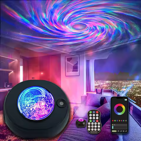 Galaxy Light Aurora Projector Bluetooth Control Vortex Aurora Starry Sky Laser Light LED Party Light