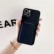 เคสใช้สำหรับเคสซิลิโคนแบบอ่อน กันกระแทกซองใส่บัตร Slot Xiaomi Mi 13 11 Lite 11T 12T Redmi 9T 10C 9A 