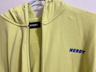 韓國 Nerdy 正品 官網購入 螢光黃 拉鍊 長袖 外套