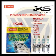 IRIDIUM SPARK PLUG IK20L HONDA CITY TMO / JAZZ G1E / STREAM RN6 / CRV SWA / FREED / ACCORD TAO / FD 