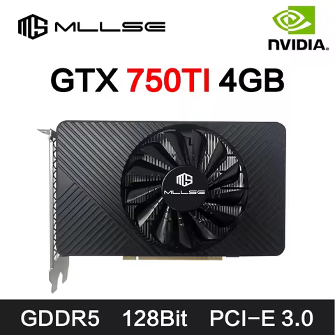 MLLSE Placa De Video NVIDIA GTX 750TI 4GB GTX 750 4GB GDDR5 128-bit PCIe 3.0 x16 Desktop Computer Ga