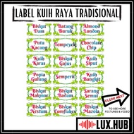 Label Kuih Raya Traditional Moden  Sticker label