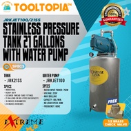 EXTREME Stainless Pressure tank Water Tank 21gallons with Water Pump JRKJET100 HD & High Quality
