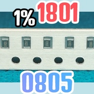 10pcs Chip resistor smd 1801 182 1K8 1% size 2012 0805 1.8Kohm 1.8K ohm 1.8 Kohm 1.8K ohm 1.8 Kohm