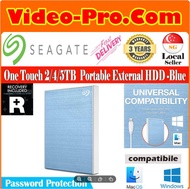 Seagate One Touch 2TB/4TB/5TB Black/Blue/Grey/Red/Rose Gold/Silver Portable External Hard Disk Drive with Password Protection