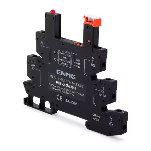 ENMG Slim Relay Base RSL-DRG/DRS/DRM/DRP024-Black/Blue/Gray Direct Current Ultra-Slim Relay Module A