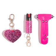 【On Sale】 BLINGSTING Essentials Pepper Spray Safety Alarm & Car Escape Set Pink 3 Pack 4 in x 2 in x