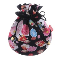 Pouch Peko-chan × Kyoto Mini Drawstring Black【Direct From JAPAN】