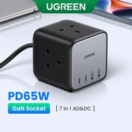 UGREEN 65W 7-in-1 GaN Charging Station  Multifunctional Socket Compact Power Strip with 3 AC Outlets