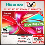 [FREE SHIPPING + 2 GIFT] Hisense 70" / 65" / 55"  120 HRR 4K Quantum DOT QLED SMART TV E7Q