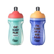 Tommee Tippee 9 Ounce Insulated Straw Tumbler Cup Mint Green/ Violet