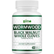 Wormwood Black Walnut Clove Capsules - Cleanse, Detox, Intestinal Guard Formula Supplement for Human