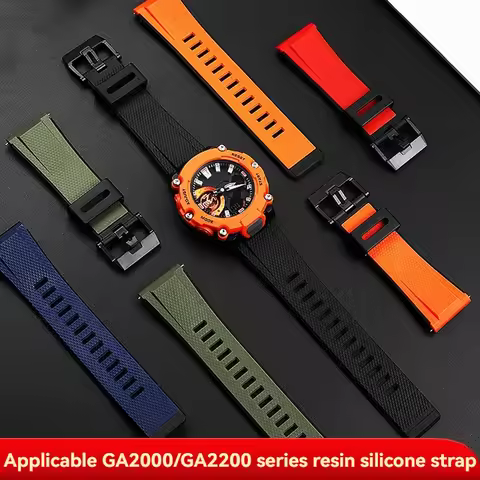 24mm Waterproof Silicone Watch Strap for Casio G-SHOCK GA2000/GA2200/PRG-600/PRG-650/PRW-6600 – Dura