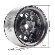 INJORA 4Pcs CNC Aluminium Alloy 1.9 Beadlock Wheel Rim untuk 1/10 RC Crawler Car Axial SCX10 90046 A