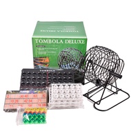90 Ball Lottery Machine Bingo Set Manual Lottery Machine Steel Bingo Game Cage Set - Party Group Boa