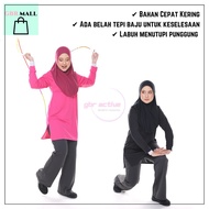 Baju Sukan Muslimah Jersi Wanita Labuh