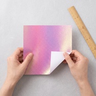 Iridescent Origami Paper Silver Glitter Scrapbook Thick Foldable Folding huyisheng