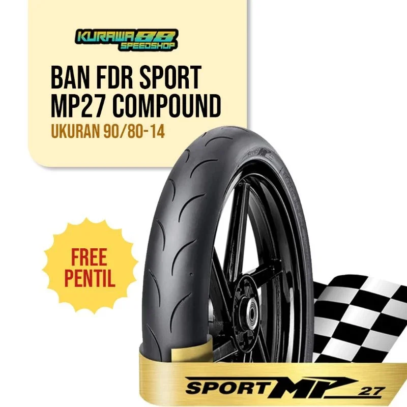 BAN FDR SPORT MP27 SOFT COMPOUND 90/80 RING 14 |  FDR TIRE SPORT MP27 SOFT COMPOUND | RACE TIRE FDR SPORT MP27 90/80 RING 14 SOFT COMPOUND ORIGINAL.