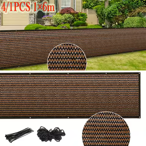 4/1PCS 1×6m Balcony Privacy Fence Netting Sun Shade Nets Garden Courtyard Fence Screen 120gsm Mesh F