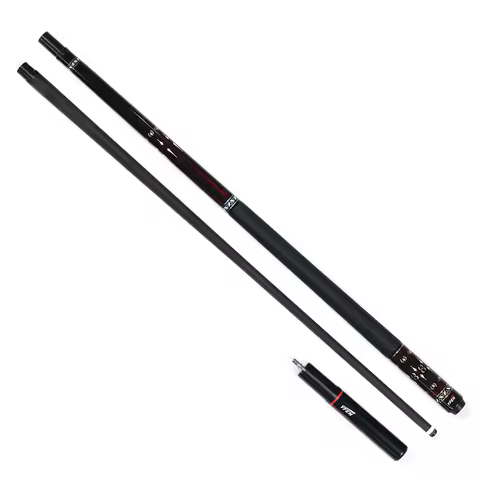 YFEN M2-S 1/2-pc Carbon Fiber Graphite Nine-ball Billiard Pool Cue Stick with Leather grip and Mini 