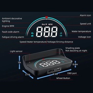 OBD Speedometer Car HUD Projector for Windshield Smart Digital Display of Speed Water Temperature an