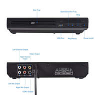 DVD-225 Home DVD Player Digital Multimedia Player AV Output with Remote Control for TV VCD DVD Playe