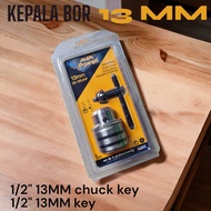 KEPALA BOR 13MM PLUS KUNCI BOR FULL BESI DMAX D3404
