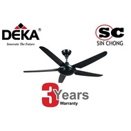 Deka Kronos 5 Blade Ceiling Fan with Remote Control F5P (BLACK)