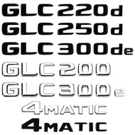For Mercedes Benz GLC Class X253 4MATIC Car Tail Trunk Letters Logo Emblem Badge Sticker GLC300de GL