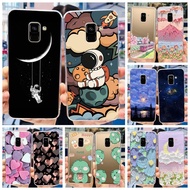 For Samsung Galaxy A8 A8+ 2018 Case Lovely Astronaut Clear Silicone Shockproof TPU Soft Back Cover For Samsung A8 Plus Casing