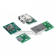 2.54mm USB2.0 Male to DIP/Female to DIP/Micro USB 4P to In-Line Adapter Board Module
