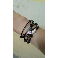 Bestie Couple Bracelet Black Couple Initials