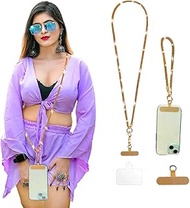 3 in 1 Convertible Crystal Lanyard with Crossbody, Neck and Wrist Options, Bling Phone Strap with Te