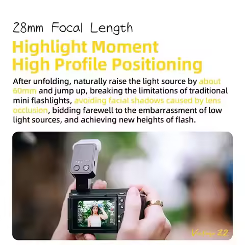 Viltrox Vintage Z2 Mini TTL On-Camera Flash Foldable Speedlite with Diffuser Quick-Mount Hot Shoe fo