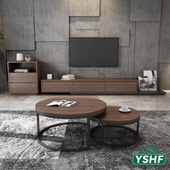 YSHF Tv Console Cabinet With Side Cabinet Minimalist Living Room TV Cabinet Side Cabinet Combination Modern Household Storage Retractable Floor Cabinet Furniture Cabinet Drawer