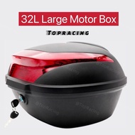 TopRacing 32L Heavy Duty Motor Storage Box Motorcycle Box Extra Large Motor Box Givi Box Motor Bakul Motor Peti Murah