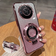 Luxury Magnetic CD pattern bracke Case For Honor X9A X9 B X8B X8A X8 4G 5G X7A X7 B X6A X6 4G X9 5G 