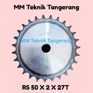 Sprocket RS 50 x 2 x 27 T Gear RS 50-2x27T Double Chain Gear Z 27T 27 T RS50 -2 50Z27 50x2x27T 50-2 