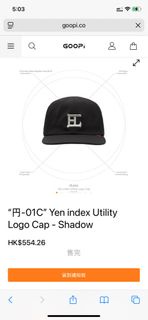 (只試)Goopimade “円-01C” Yen index Utility Logo Cap - Shadow