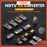 YUJINX HDMI-compatible Converter, AF-AM UHD 8K 60HZ HDTV Adapter, Monitor Projector Laptop 90 Degree