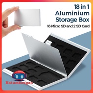 Memory Card Aluminum Storage Box 18in1 16 MicroSD and 2 SD Card - JJC